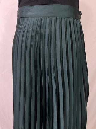 Petroleum Pleated Skirt