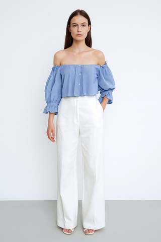 Striped Off-Shoulder Blouse