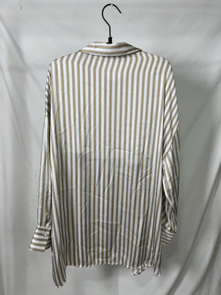 Satin Striped Oversized Shirt