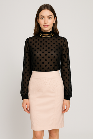 Blush Pink Pencil Skirt