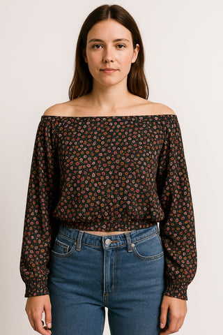 Y2K Mini Floral Blouse