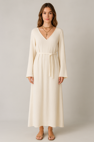 Creamy Textured Dress