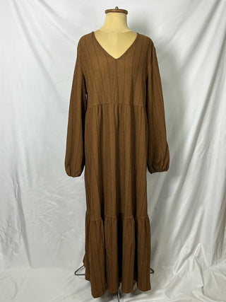 Textured Tiered Lines Dress