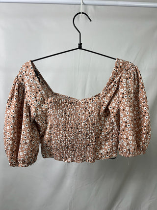 Floral Nude Croptop