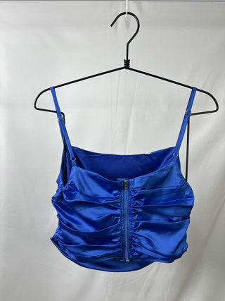 Electric Blue Ruched Croptop