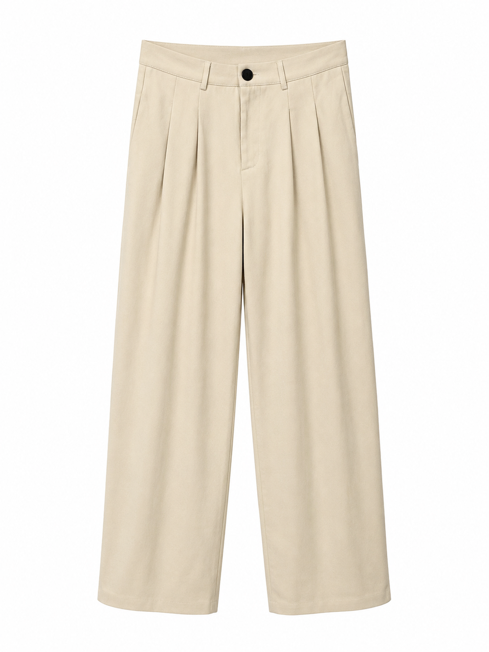 Pleated Tailored Wide-Leg