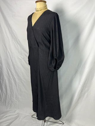Metallic V-Necked Dress