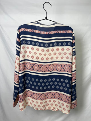 Patchwork Chiffon Blouse