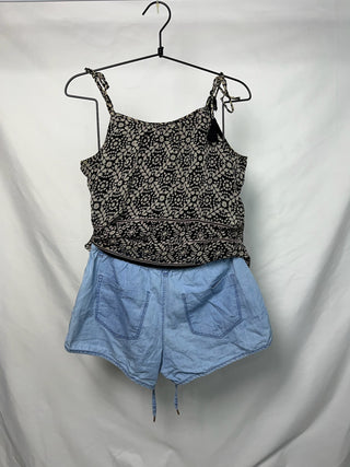 Drawstring Chambray Shorts