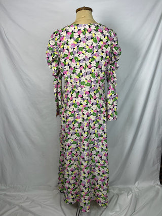 Puffy Sleeve Floral Dress
