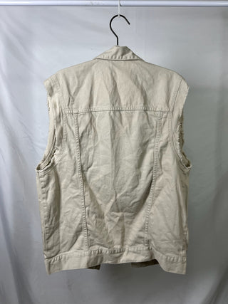 Beige Denim Vest