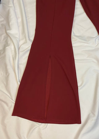 Maroon Flare Pants