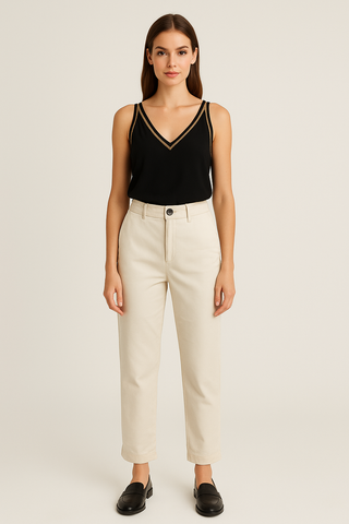 Essential Creamy Straight-Leg Pants