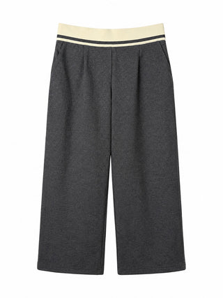 Contrast Waistband Wide-Leg