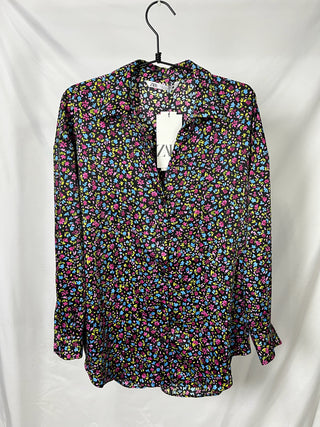 Techno Floral Print Chemise