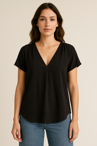 Deep V Blouse