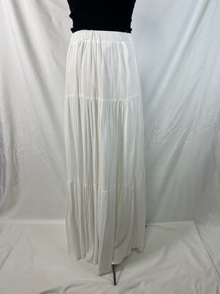 White Tiered Maxi Skirt