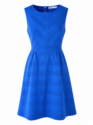 Textured Fit & Flare Dress