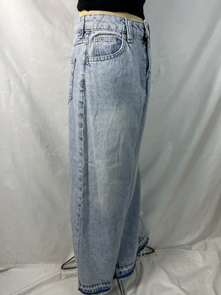 Back Slit Denim Skirt