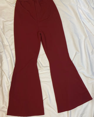 Maroon Flare Pants