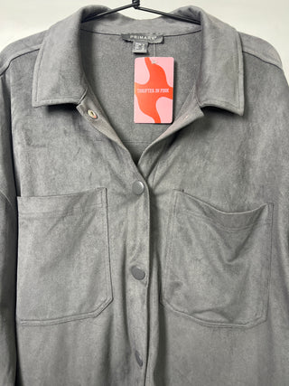 Charcoal Suede Overshirt