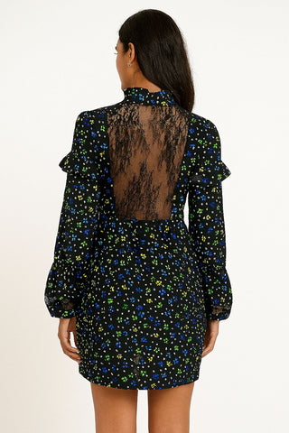 Floral Back-Lace Dress