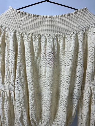 Knitted Off-Shoulder Blouse Top