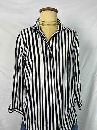Bold Moves Striped Button-Up