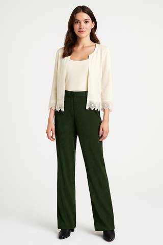 Pleated Power Pants