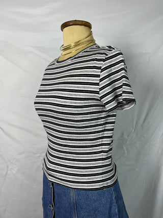 Monochrome Striped Tee