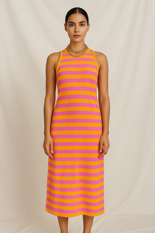 Striped Calf Dress