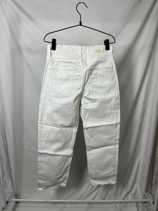 Raw-Hem Straight Leg Jeans