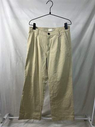 Sandstone Tailored Wide-Leg Trousers