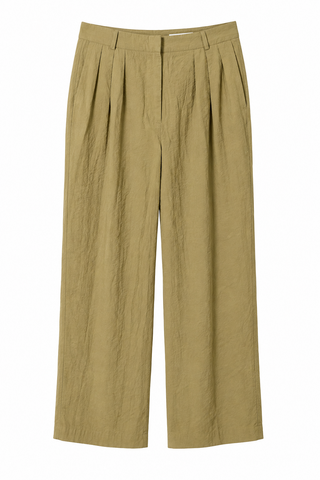 Cigar Pleated Wide-Leg