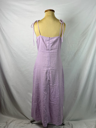 Tie Linen Strap Dress