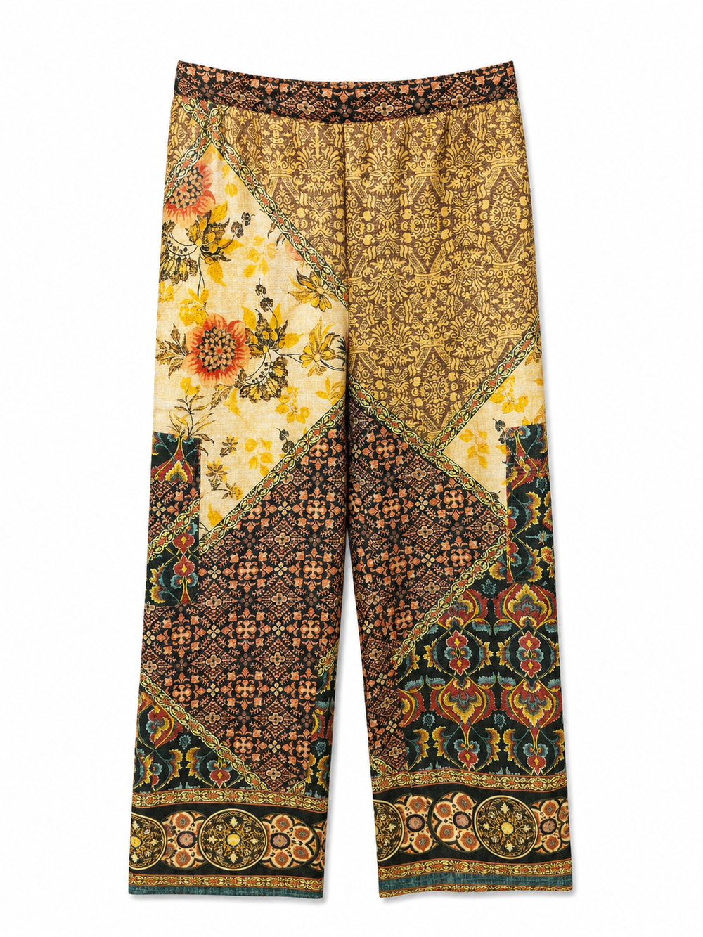 Boho Patchwork Print Pants