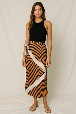 Geo Wrap Skirt