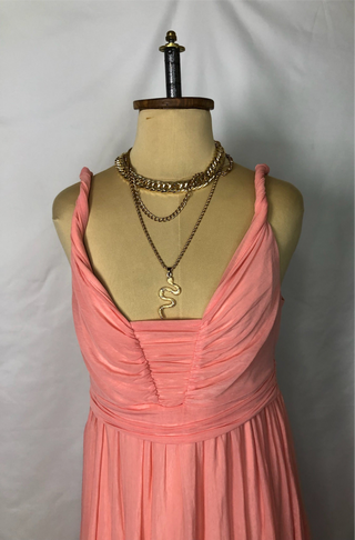 Two-Layer Long Ruffle Dress