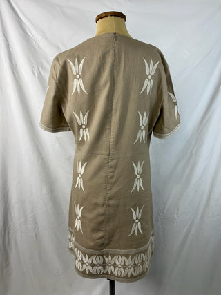 Embroidered Shift Dress
