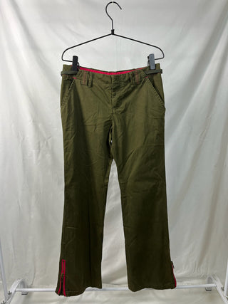 Olive Zip-Hem Pants