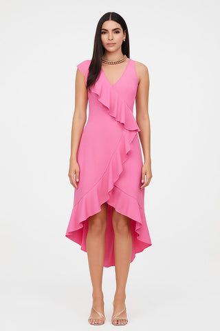 Asymmetrical Ruffle Dress