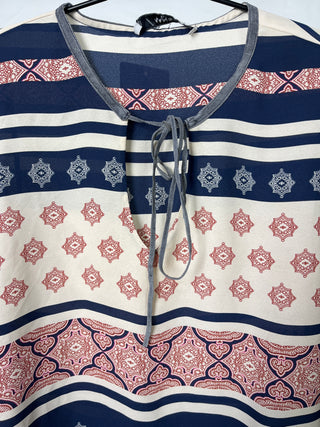 Patchwork Chiffon Blouse