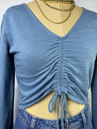 Runched Drawstring Top