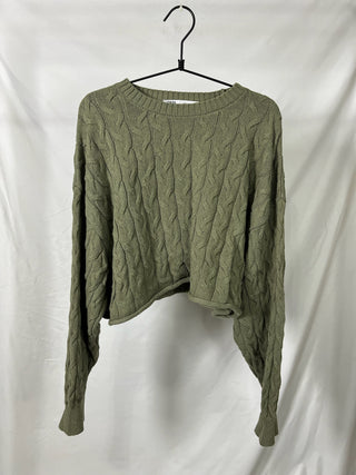 Olive Cable Knit Sweater