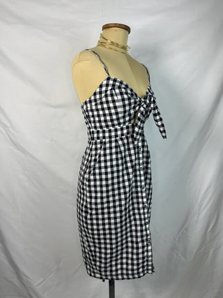 Gingham Cut-Out Dress