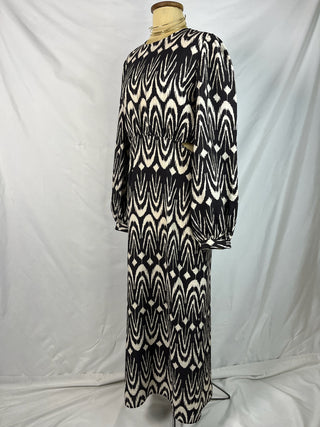 Patterned Cut-Out Dress