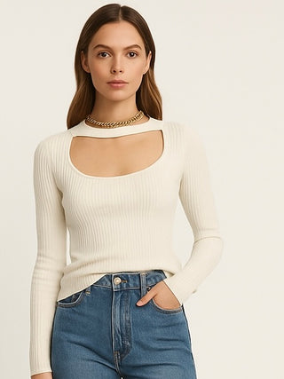 Cutout Knit Top