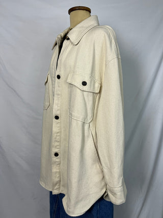 Cream Oversized Utility Jacket