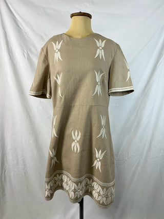 Embroidered Shift Dress