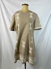 Embroidered Shift Dress